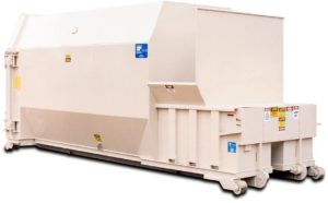 Self contained industrial trash compactors